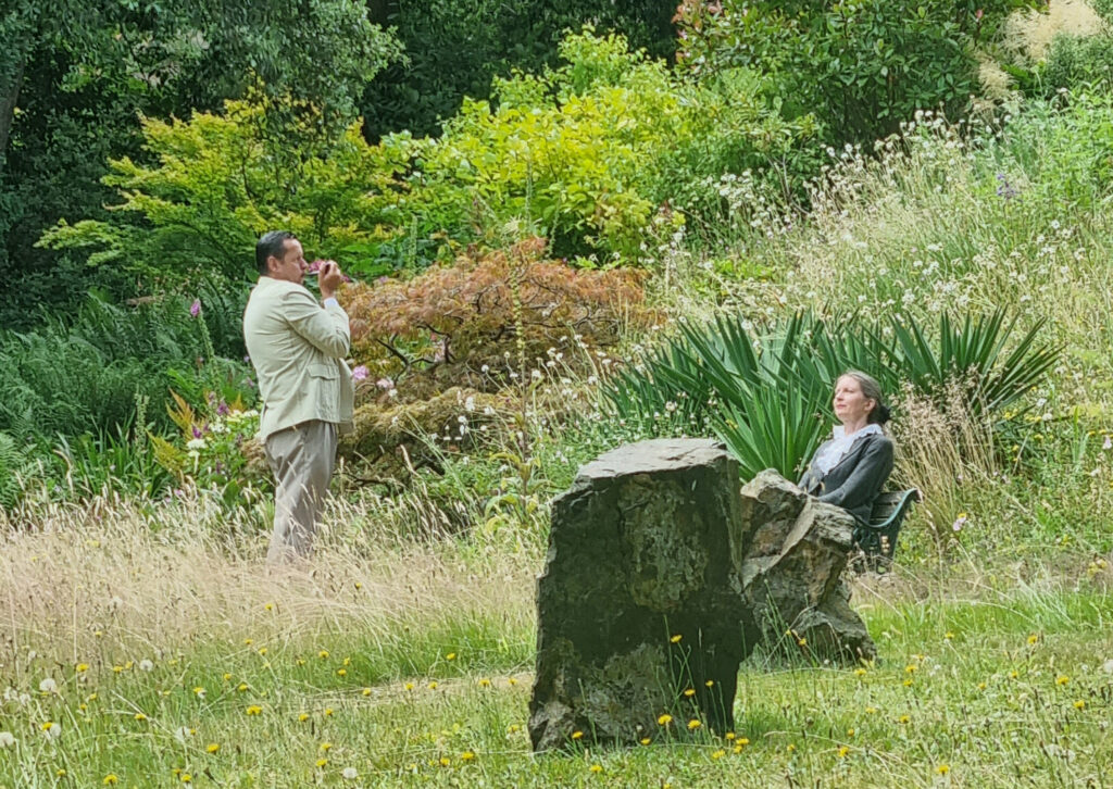 Suspects in the garden at The Dell House